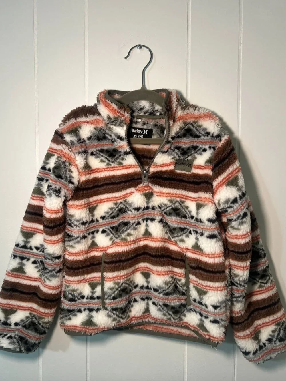Kids Hurley Fleece Quarter Zip w/ Pockets | XS | 4/5
